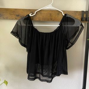 Wet Seal off the shoulder crop top